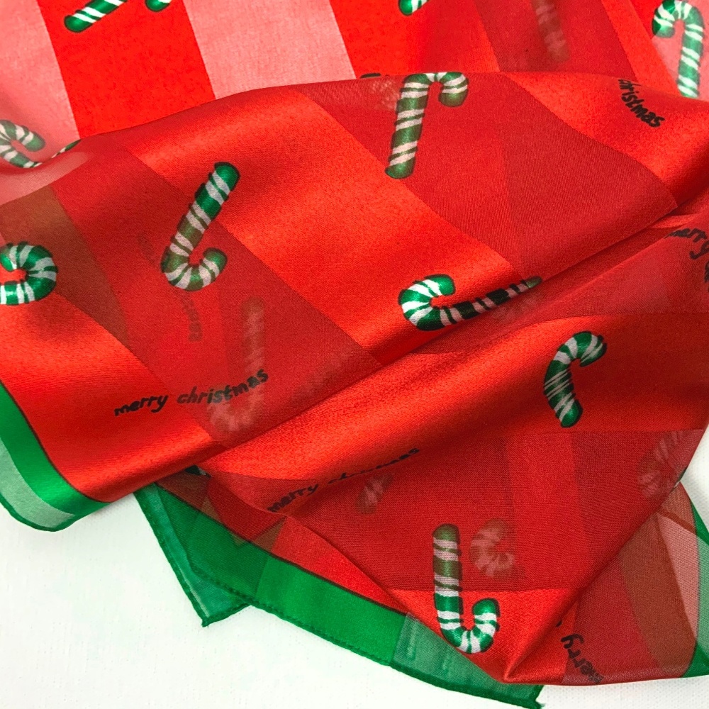 Elaine Gold Collection Small Red Christmas Scarf